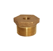 1" x 1/4" brass reducer bushing