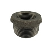 1-1/2" x 1/2" black reducer bushing