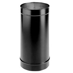 6" DuraBlack Single Wall Black Pipe -  12"