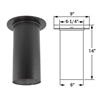 6" DuraBlack Single-Wall Slip Connector with Trim