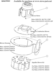 Pelco1520-Combustion-Exhaust-Blower Kit No Motor Included