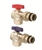 Angle Isolation Valve 1" With Thermometer - Red Handle