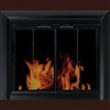 Chesterfield Glass Firescreen Black - Small