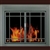 Exeter Glass Firescreen Gunmetal - Medium