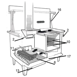 Kitchen Queen 380 Wood Cookstove Ash Lip