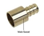 pex 1/2" x 1/2" male sweat adapter