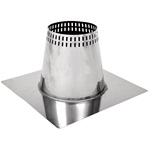 8 inch Ventis 304L Class-A Solid Fuel Chimney Vented Roof Flashing Flat