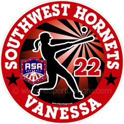 ASA Softball Decals Stickers Clings Magnets
