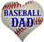 Baseball DAD car window sticker decal clings & magnets