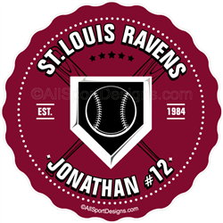 baseball stickers clings decals & magnets