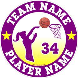 basketball car clings stickers decals & magnets