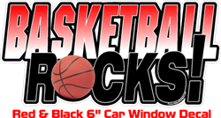 Basketball window sticker decal.