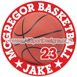 basketball car clings stickers decals & magnets