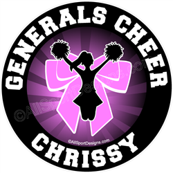 cheerleading stickers decals clings & magnets