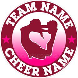 cheerleading stickers decals clings & magnets