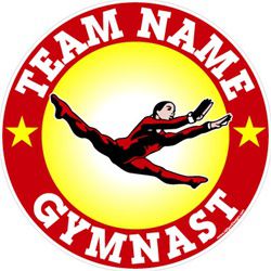 gymnastics stickers decals clings & magnets