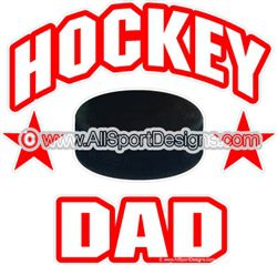 hockey DAD  car stickers decals clings & magnets