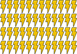 Helmet104 Lightning Bolt Helmet Reward Decals. (100) 3/4"