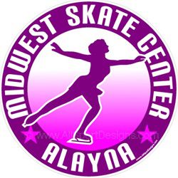 ice skating window sticker decal