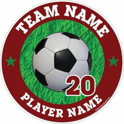 soccer window sticker decal clings & magnets