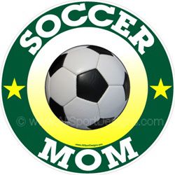 soccer mom window sticker decal clings & magnets