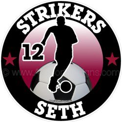 soccer window sticker decal clings & magnets