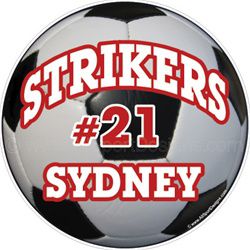 soccer window sticker decal clings & magnets