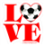 Soccer Love window sticker sport decal  magnet wall decal