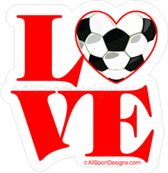 Soccer Love window sticker sport decal  magnet wall decal