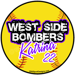 softball stickers clings decals magnets Tshirts