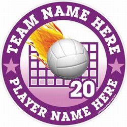 volleyball stickers decals clings & magnets