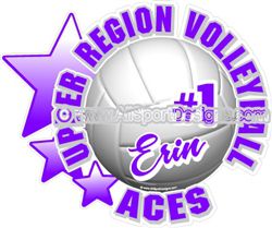 volleyball stickers decals clings & magnets