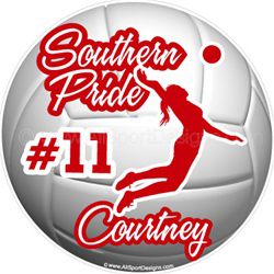 volleyball stickers decals clings & magnets