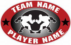 wrestling window stickers decals clings & magnets