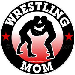 Wrestling MOM car stickers decals clings & magnets