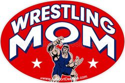 Wrestling MOM car stickers decals clings & magnets