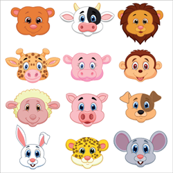 Animal theme kids rooms wall and floor decals