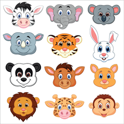 Animal theme kids rooms wall and floor decals