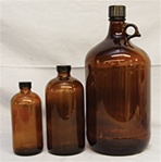 Bottle, Amber Glass, Gallon