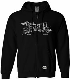 Born By The Blood Lightening Rod Banner Zip Hoodie