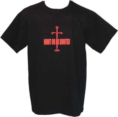 Hunt or be Hunted Christian T-Shirt in Black