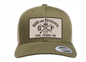 God And Patriots Patriotic YP Classics Trucker Cap Green