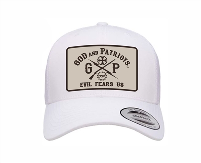 God And Patriots Patriotic YP Classics Trucker Cap White