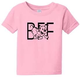 Best Friends Forever Puppy Dog Infant Toddler T-Shirt Pink