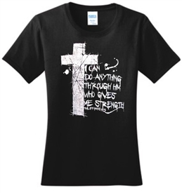 I Can Do Anything Through Him Women's Christian T-Shirt