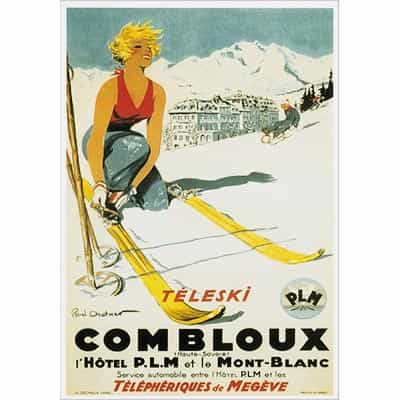 Combloux Teleski Greeting Card