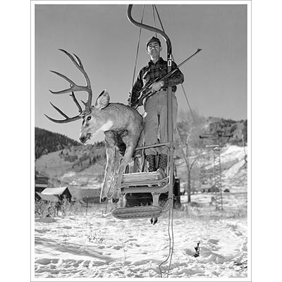 Mike Magnifico With his Buck On Lift One Photo