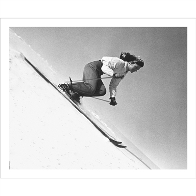 Vintage photo of Olympian Andrea Mead Named 'Top Woman Ski Speedster' (Black & White or Sepia, 3 Sizes: 8 x 10,  11 x 14 & 16 x 20 inches)