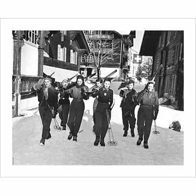 Vintage photo of Olympian Andy Mead In St. Moritz, 1948 Olympic Team (Black & White or Sepia, 2 Sizes: 8 x 10 and 11 x 14 inches)