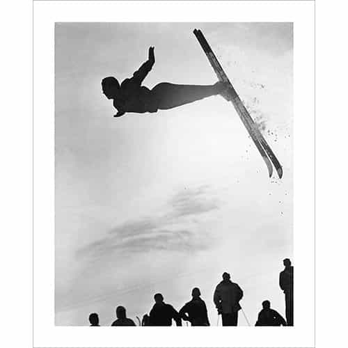 Vintage photo of Stein Eriksen Famous Flip (Black & White or Sepia, 2 Sizes: 8 x 10 and 11 x 14 inches)